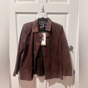 Denim and Co Brown Suede Jacket